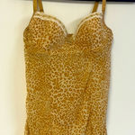 Rampage Vintage Cheetah Animal Leopard Pattern bra top Y2K Sheer Bra lined Photo 0