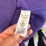 Athleta  Westwood Sweater Purple V-Neck Ribbed Hem Merino Wool Size Small S Photo 5