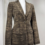 Isabel de Pedro Mr. Cat Brown Textured Slim Fit Single Breasted Blazer Size 4 Photo 0