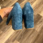 Ann Taylor Blue Suede leather Block Heel Pumps size 8.5 Photo 3