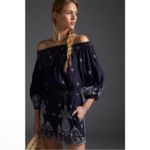 Farm Rio  x Anthropologie Jackie Embroidered Linen Blend Romper Size XS Photo 1