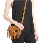 Rebecca Minkoff Rapture Suede Crossbody Boho Fringe Leather Bag Photo 0