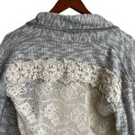 Miss Me Women Cardigan S Mixed Media Crochet Waterfall Open Front Cottage Boho Photo 3