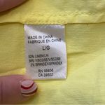 Theory NWT Womens Jennias Butter Yellow Smocked Linen Blend Sleeveless Top Large Photo 8