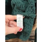 Aerie Cable knit Quarter Zip Sweater Forest green oversized Sz XS Photo 4