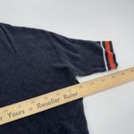 525 America Sweater Womens XS Blue Black Striped V Neck Linen Blend Pullover Photo 6