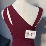 Hello Molly Burgundy Asymmetrical Cutout Midi Dress – Size 8 (NWT) Photo 6