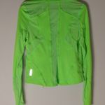 Zella  M Highlighter Lime Mesh Running Wear Zip Jacket Photo 1