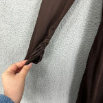 Laundry by Shelli Segal Laundry By Design Dress Womens 6 Brown‎ Long Sleeve Belted Wrap Slinky Ruched Photo 3