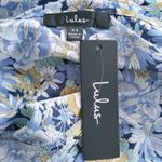 Lulus  Blue Floral Maxi Lightweight Swim Cover Tie Waist Beach Vacation Sz XS Photo 6