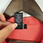 Finity Women Linen Blend Blouse 22/24 Coral Button Up Shirt Coastal Grandma Chic Orange Size 22W Photo 3