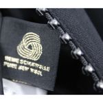 Escada Blazer Rhinestone Crystals Zipper Wool Jacket Black Lined Size 34 Small Photo 3