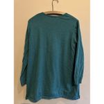 J Jill Size Medium Cotton Cashmere Blend Knit Tunic w/pockets Green V Photo 5