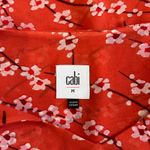 CAbi NWT 5712 Cherry Blossom Split Sleeve Chiffon Top V-Neck Casual Size M Photo 4