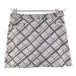 IZOD  perform women’s golf skirt size 8 stretch outdoors white purple black Photo 0