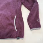 LL Bean Womens Purple Sweater Fleece Pullover 1/4 Snap Teal Blue Size XS Pockets Photo 3