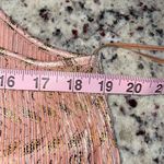 Anthropologie By  Womens Vickie Shimmering Pleated Halter Top Peach Gold Small‎ Photo 7