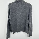 Blu Pepper  Gray Knit‎ Mockneck Sweater Women's Small Casual Winter Chunky Knit Photo 9