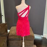 Women’s Sequined One Shoulder Short Pink Party or Prom Dress Size 4 Pink Photo 3