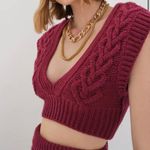 For Love & Lemons Cropped Knit Vest and Mini Skirt Photo 1