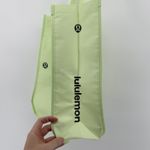 Lululemon Large Light Lime Green Shopping Tote Bag 13.5" x 6" x 16" Logo Reuse Photo 2