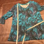 H by Halston  Printed V-neck Rayon‎ Long Sleeve Top Womens XS Spring Soft Photo 12