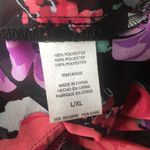 Flora Nikrooz Flora by sheer robe with tie floral black pink Large/X-Large Photo 6