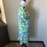 TAIL Womens Golf Dress Athletic Short Sleeve Floral Colorful Green Blue Medium Photo 2