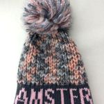 Robin Ruth  Adult Amsterdam Knit Big Ball Cap Hat in Pink n Gray Photo 0