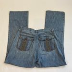 DKNY  Blue Embroidered Patterned Soho Jeans Photo 6