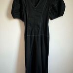 Madewell Puff-Sleeve Drop-Waist Midi Dress Size: 0, NWT Photo 9