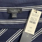 Talbots NWT Navy Blue White Striped Stretch Jersey Maxi Skirt Size 1XP Petite Photo 4