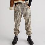 Free People Grunge 90s Plaid Cargo Jogger Back Street Pants Size Large Fall Photo 3
