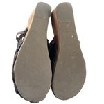 Olukai Dark Brown Leather Scallop Wood Slip On Clog Size 7 Photo 7