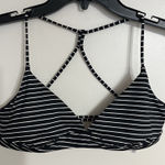 Victoria's Secret Victoria Secret Body Sports Bra Black White Stripe Strappy Mesh Size Large Photo 0