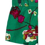 J.Crew  Hibiscus Flowers Floral Boardwalk Linen Shorts Pockets 0 Kelly Green Photo 5