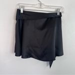 ARE YOU AM I Lilja Silk Wrap Mini Skirt Black Sz XS Photo 4
