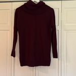 Tahari 100% merino wool maroon cowl neck sweater small Photo 4