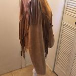 Carroll original wear leather tassel fringe western rodeo jacket coat Y2K M fall Tan Size M Photo 5