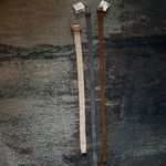 ZARA  Women's Belt Trio - Cream, Black, and Brown Photo 1