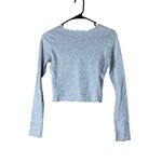 Brandy Melville Brandy Melville Cropped Gray Long Sleeve Top Photo 5