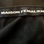 Maison Femalien Overall Dress Plunge V Neck Evening Chic Glam Black Small Photo 1