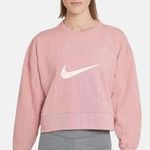 Nike Dri-FIT Get Fit Training Sweatshirt Pullover Oversized Cropped Blush Pink L Photo 0