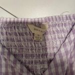 Sim & Sam NWOT  Purple Gingham Puff Sleeve Top Photo 3