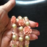 Nicole Miller New  Peachy & Gold Beaded Wrap Bracel Photo 1