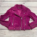 BLANK NYC  Suede Moto Jacket Fuchsia Size Small Photo 3