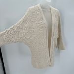 Tahari Sweater Cardigan Womens Open Knit Cream Open Front Dolman 3/4 Sleeve Top Photo 1