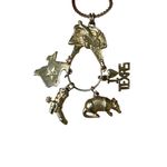 Unique Vintage Rare Vintage Texicana Pride Charm Necklace Western Southern Long Gold Chain Photo 11