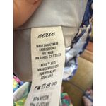 Aerie Women Blue Swimsuit Top Size M Floral Bikini Retro Boho Beach Vacation Photo 3