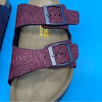 Viking Austin Two Strap Embossed Floral Sandal Burgundy Size 36/5 US NWOT Red Photo 7